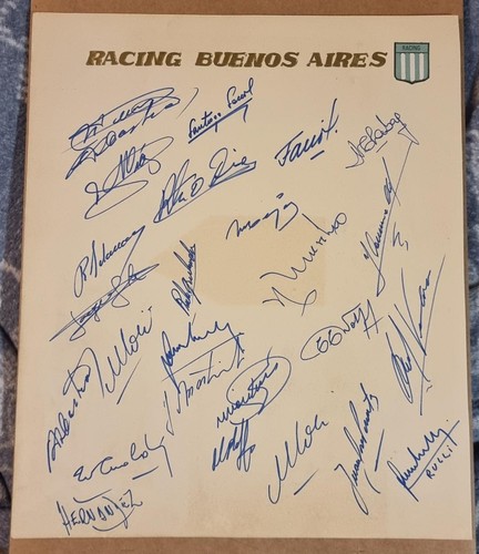 Autogramme von racing buenos - autogramme,